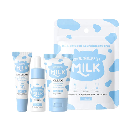 MilkiWay - Deep Hydration Milk Skincare Set Softening Serum Gentle Eye Cream Radiant Moisturizing Glowing Trio